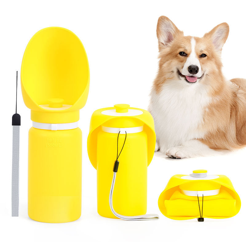 Foldable Silicone Dog Water Bottle - Leak-Proof Portable Pet Travel Water Dispenser for Outdoor Walks