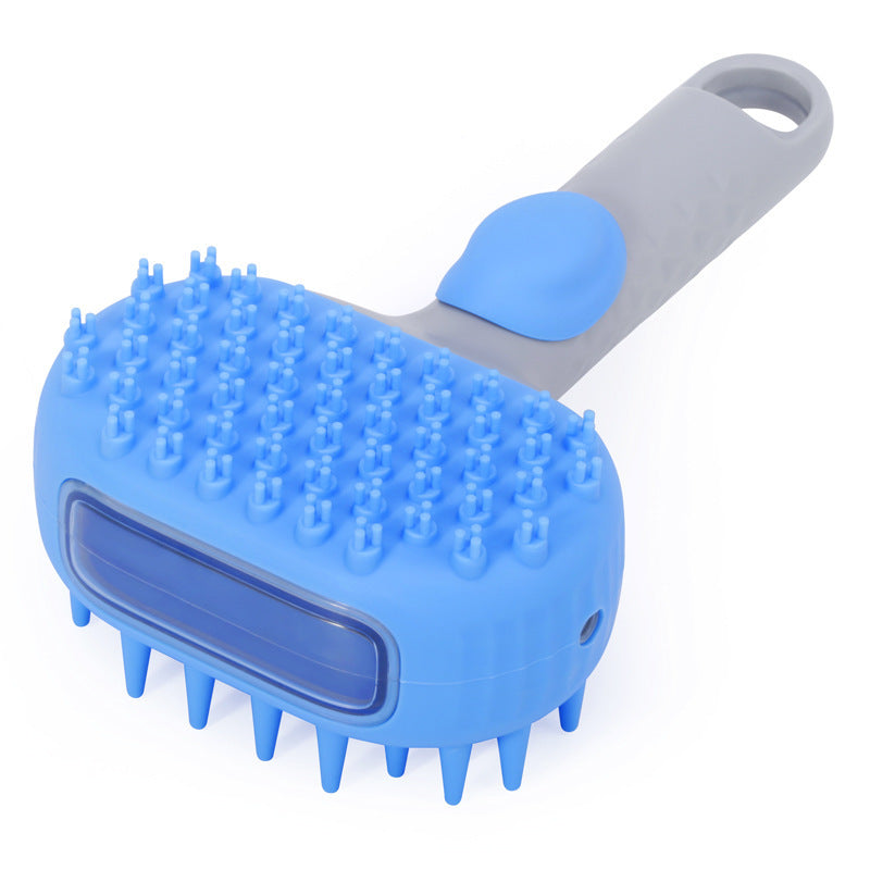 2-in-1 Pet Bath Brush with Shampoo Dispenser – Soft Silicone Dog & Cat Grooming Massage Brush