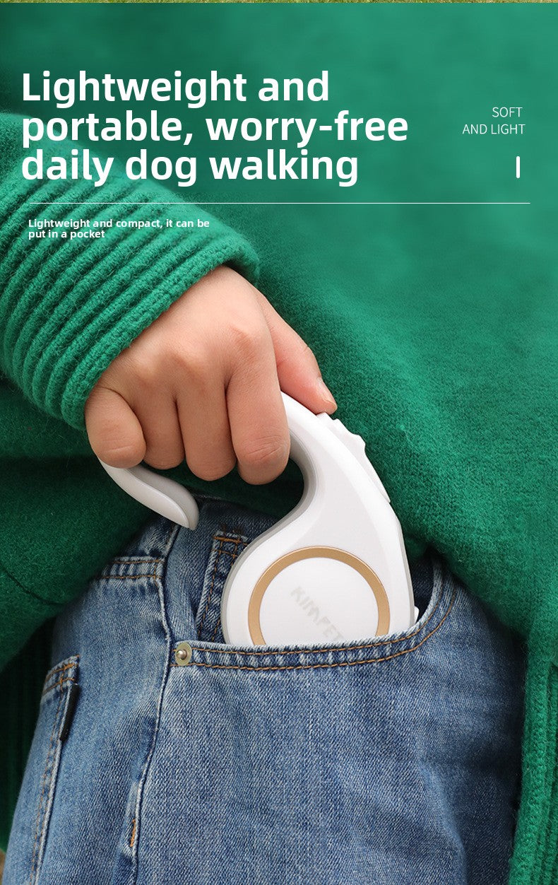 No More Tugging! Premium Retractable Dog Leash with Smooth One-Click Lock