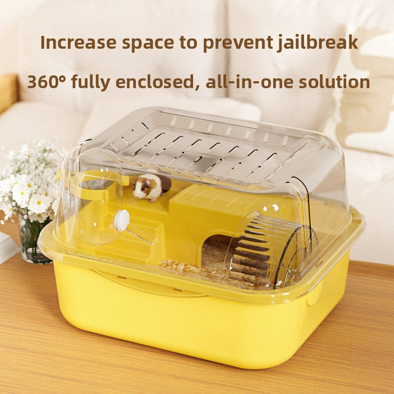 Pawplayhub Transparent Hamster Cage with Removable Lid — Large Clear Small Animal Habitat