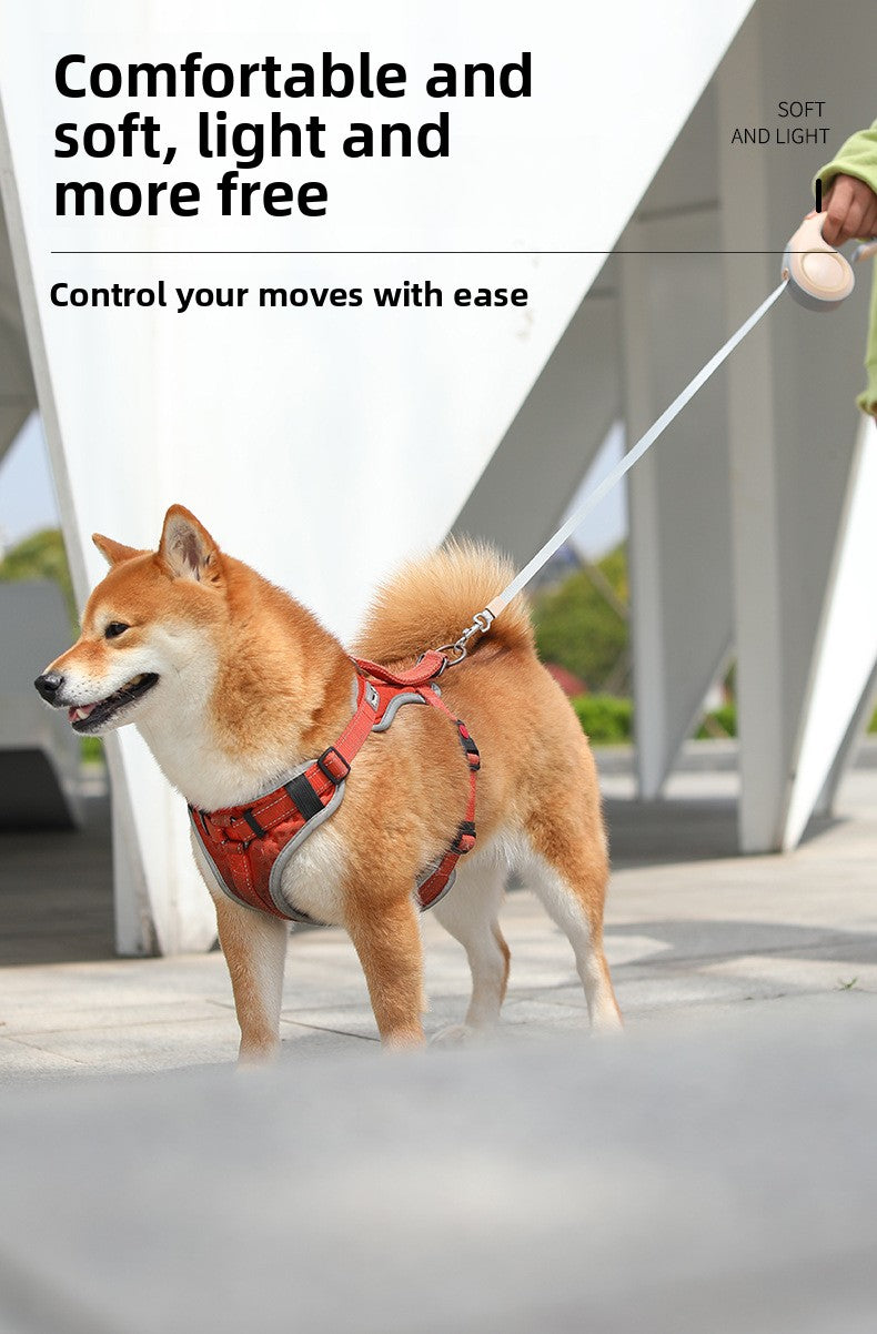 No More Tugging! Premium Retractable Dog Leash with Smooth One-Click Lock