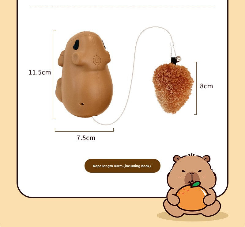 Automatic Lifting Interactive Cat Toy - Motion-Activated Plush Ball with Infrared Sensor, Hands-Free Play for Indoor Cats