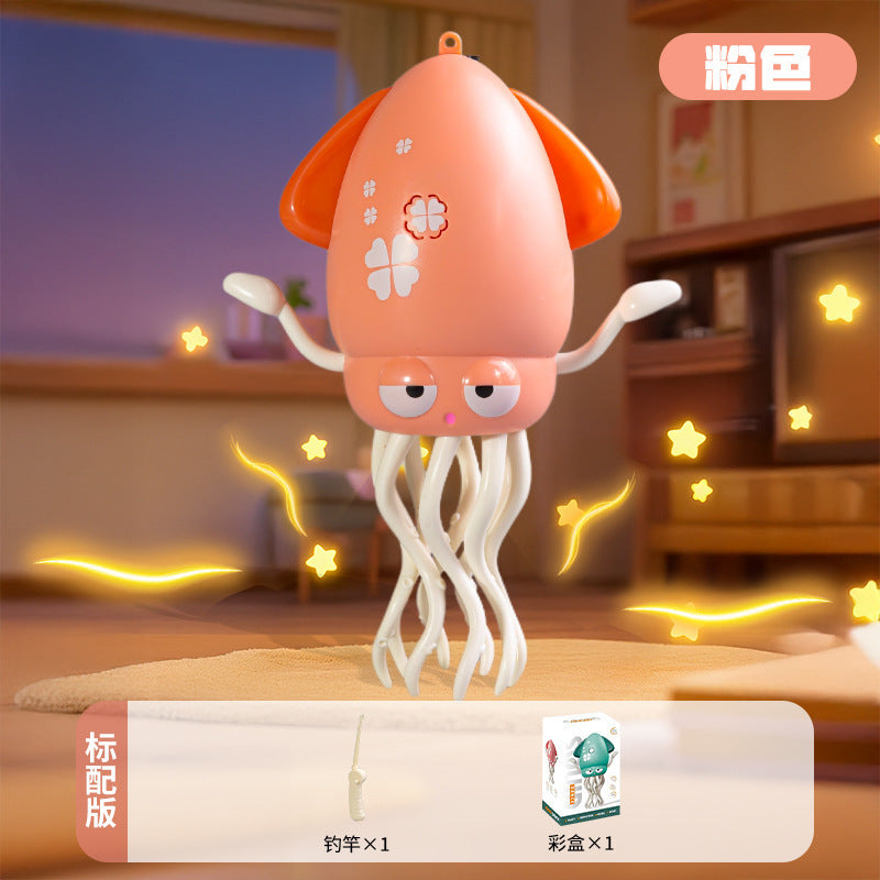 Magic Dancing Squid Cat Toy | Interactive Teaser Wand with Squid Tails for Indoor Cats