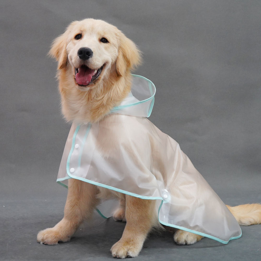 Waterproof Dog Raincoat with Hood & Leash Hole - Keep Your Dog Dry on Rainy Walks