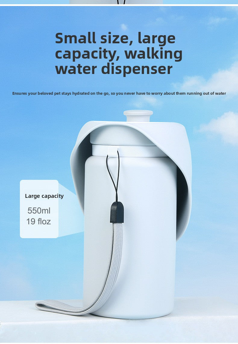 Foldable Silicone Dog Water Bottle - Leak-Proof Portable Pet Travel Water Dispenser for Outdoor Walks