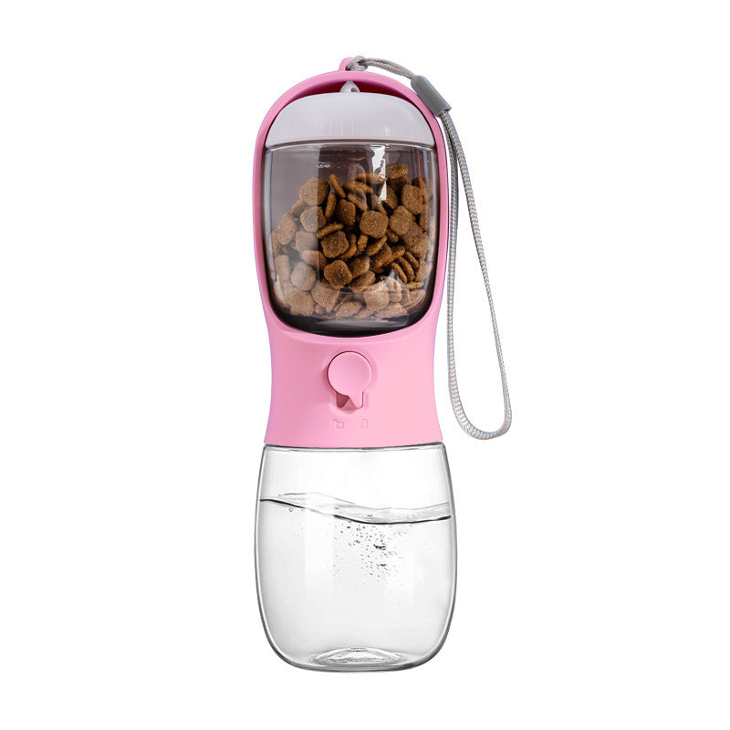 Multifunctional 2-in-1 Pet Travel Water Bottle with Food Storage – Leak-Proof Portable Drinking & Feeding Cup for Dogs & Cats