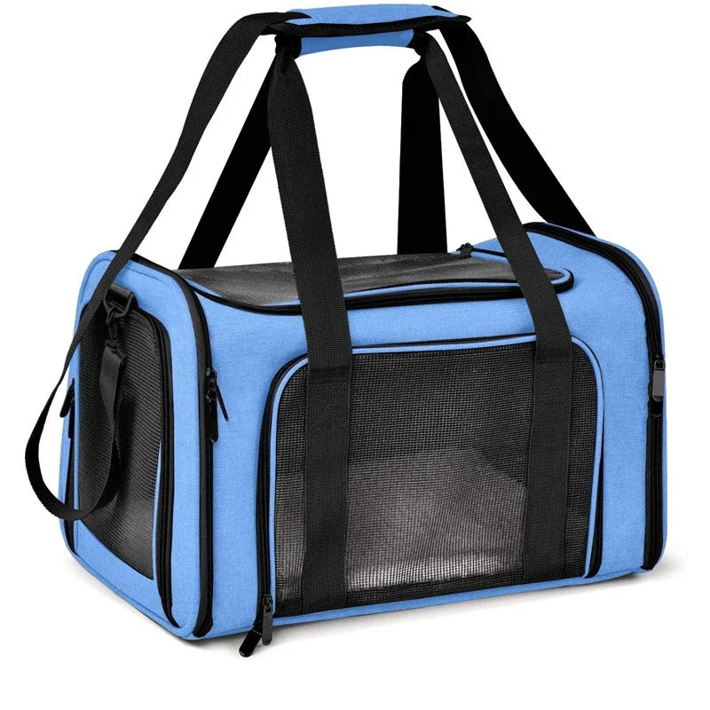 Portable Dog Cat Carrier Bag Soft Side Backpack Pet Carriers Dog Travel Bags Airline Approved Transport  Outgoing Pets Handbag Cat Backpack