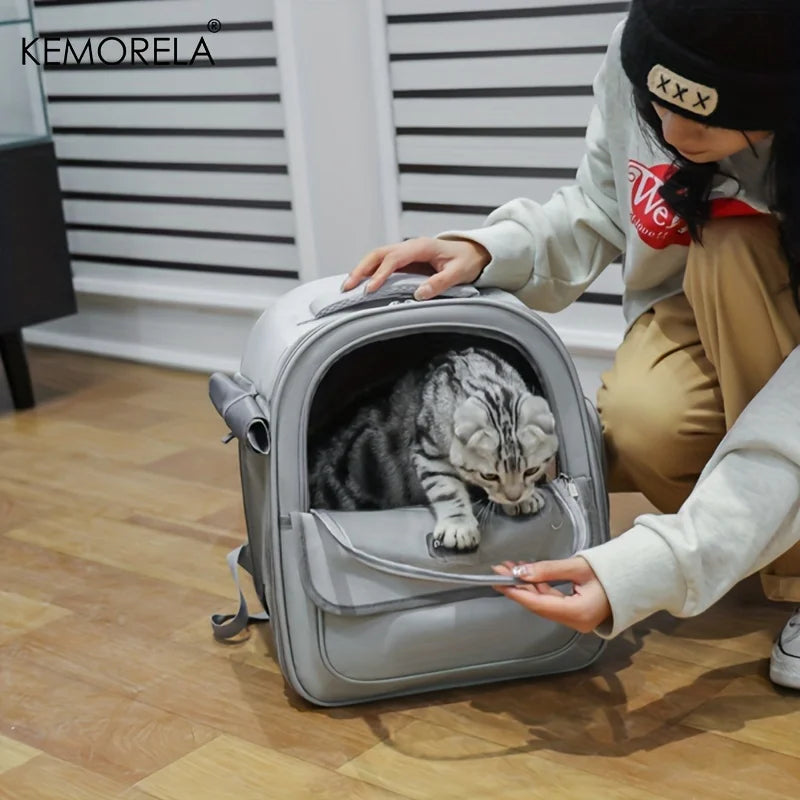 Pet Backpack for Cats And Dogs Large Outdoor Transparent Capsule Breathable Carrying Bag Pet Supplies Cat Backpack