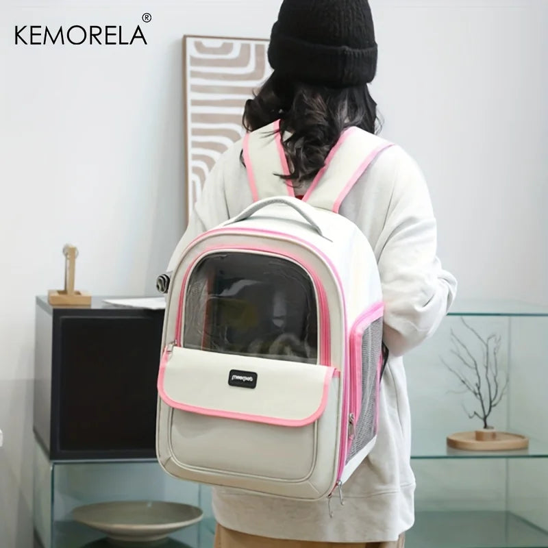 Pet Backpack for Cats And Dogs Large Outdoor Transparent Capsule Breathable Carrying Bag Pet Supplies Cat Backpack