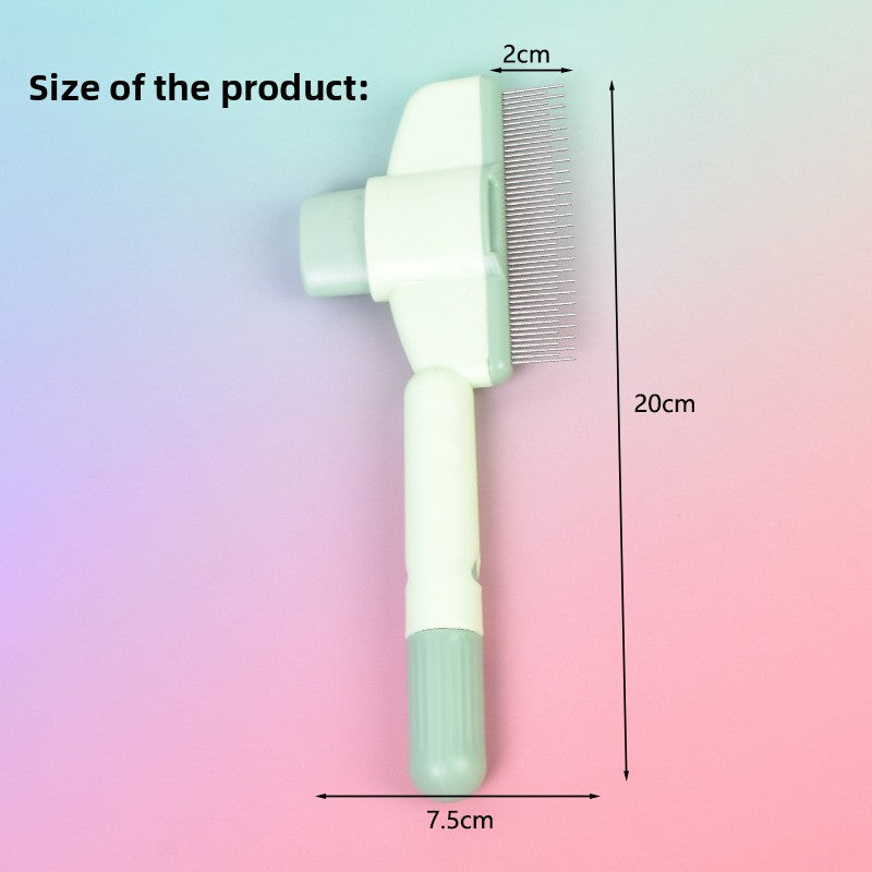 One-Click Self-Cleaning Pet Grooming Brush - Efficient Hair Removal Comb for Cats & Dogs