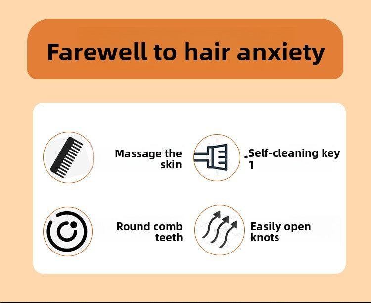 One-Click Self-Cleaning Pet Grooming Brush - Efficient Hair Removal Comb for Cats & Dogs