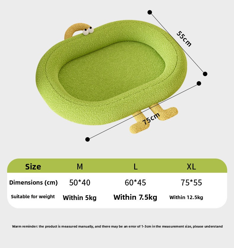 Avocado Pet Bed – Soft Plush Cozy Dog & Cat Nest Bed for Deep Sleep Comfort