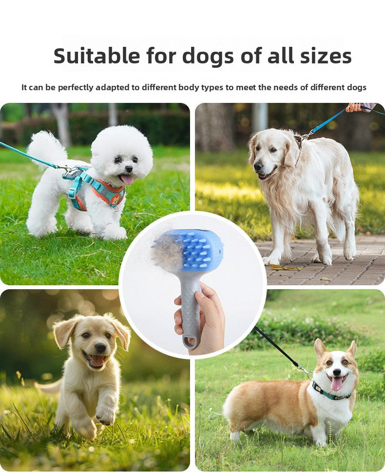 2-in-1 Pet Bath Brush with Shampoo Dispenser – Soft Silicone Dog & Cat Grooming Massage Brush