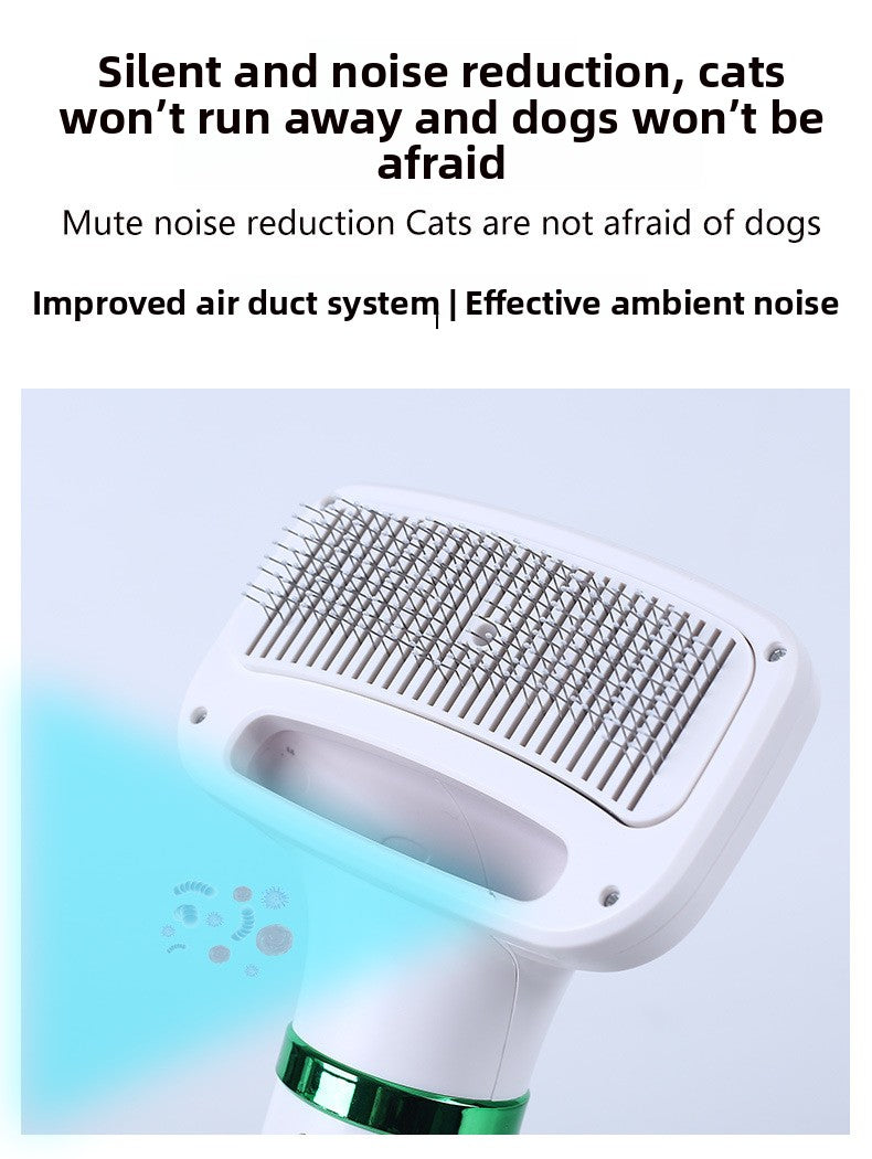 2-in-1 Pet Hair Dryer & Grooming Comb – Fast Drying Low Noise Dog & Cat Blow Dryer Brush